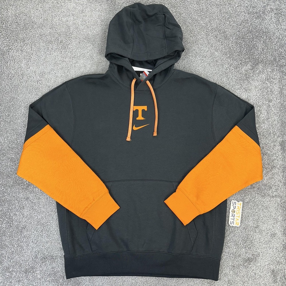 Tennessee Volunteers Hoodie Sweatshirt Mens Large Gray Orange Football Nike PE